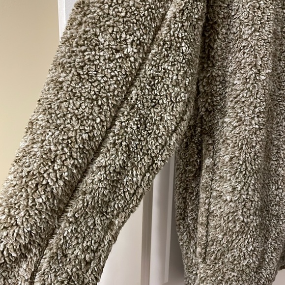 Men’s Alpine Sherpa 1/4 Zip Khaki Small - Picture 4 of 7